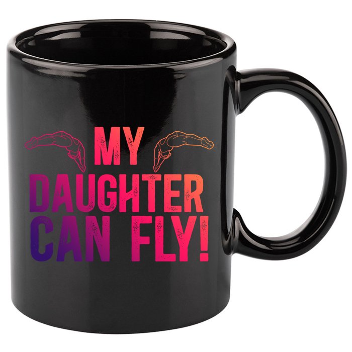 My Daughter Swim Dad Of A Swimmer Father Swimming Dad Gift 11oz C Handle Ceramic Mug