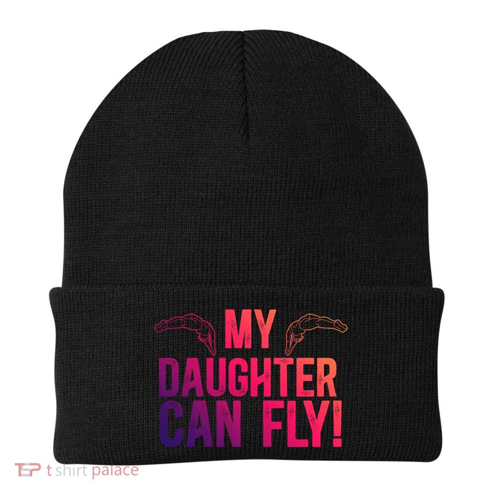 My Daughter Swim Dad Of A Swimmer Father Swimming Dad Gift Beanie