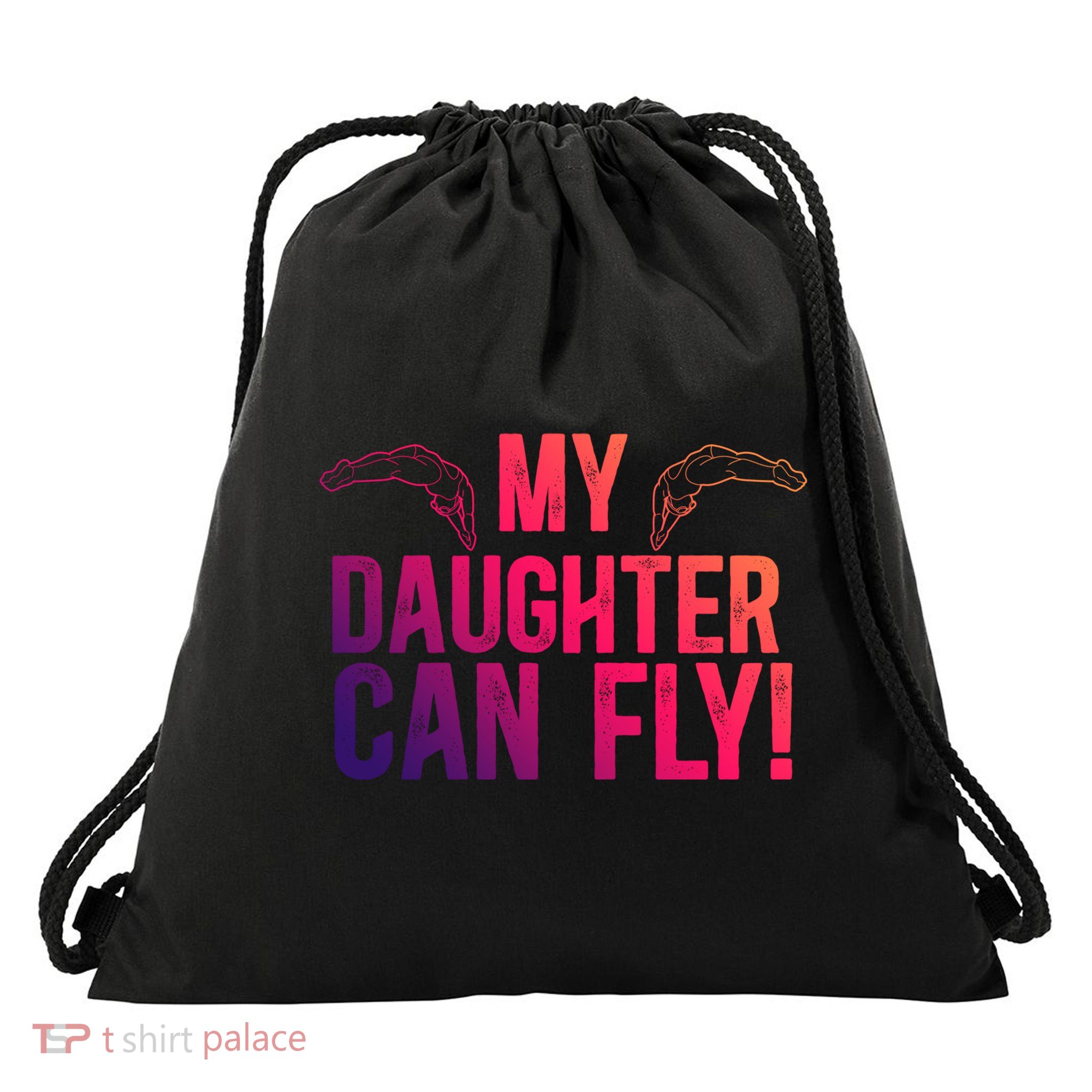 My Daughter Swim Dad Of A Swimmer Father Swimming Dad Gift Drawstring Bag