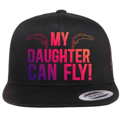 My Daughter Swim Dad Of A Swimmer Father Swimming Dad Gift Flatbill Hat