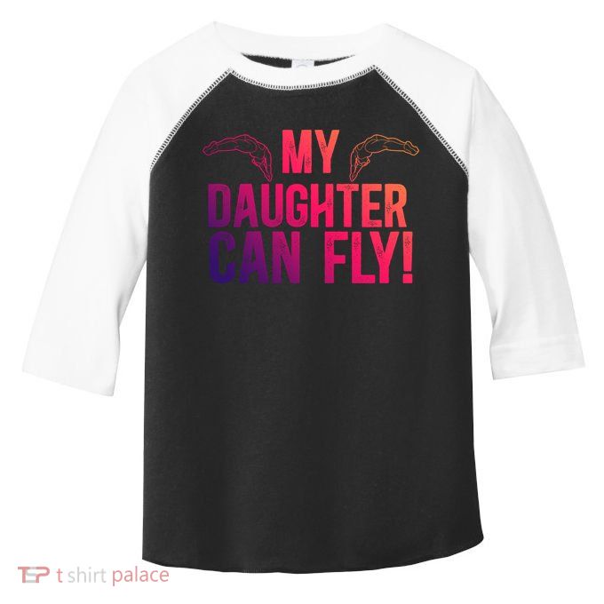 My Daughter Swim Dad Of A Swimmer Father Swimming Dad Gift Toddler Fine Jersey T-Shirt