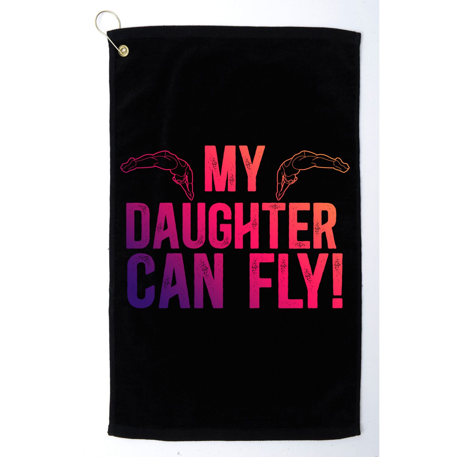 My Daughter Swim Dad Of A Swimmer Father Swimming Dad Gift Golf Towel