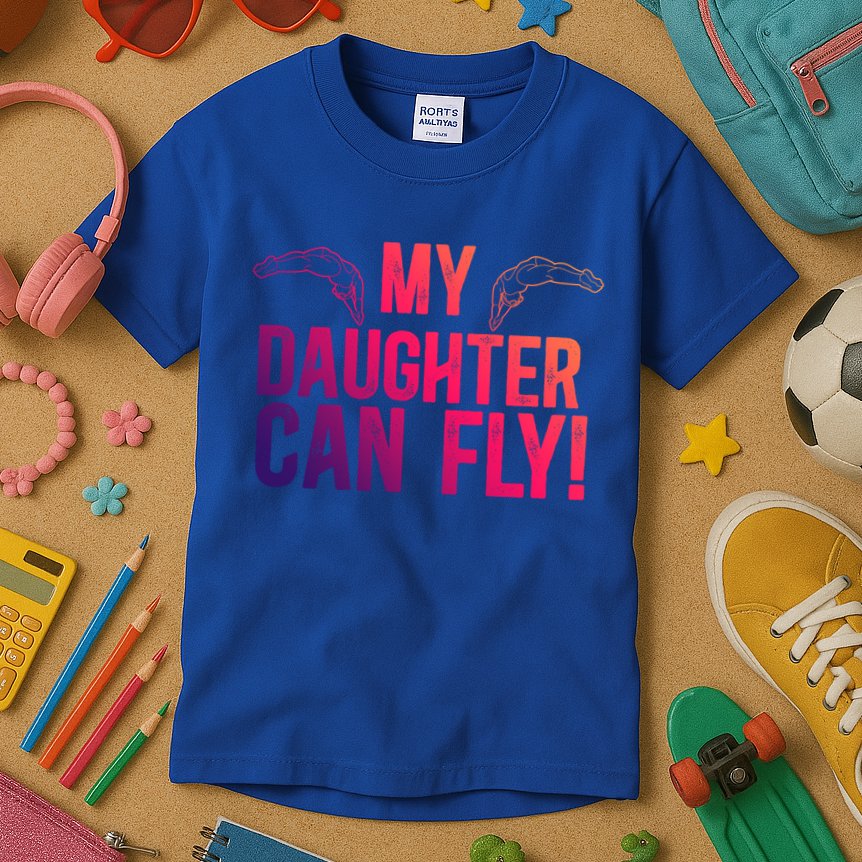 My Daughter Swim Dad Of A Swimmer Father Swimming Dad Gift Kids T-Shirt