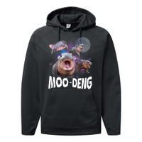 Moo Deng Space Hippo Performance Fleece Hoodie