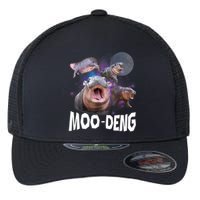 Moo Deng Space Hippo Flexfit Unipanel Trucker Cap