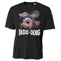 Moo Deng Space Hippo Cooling Performance Crew T-Shirt