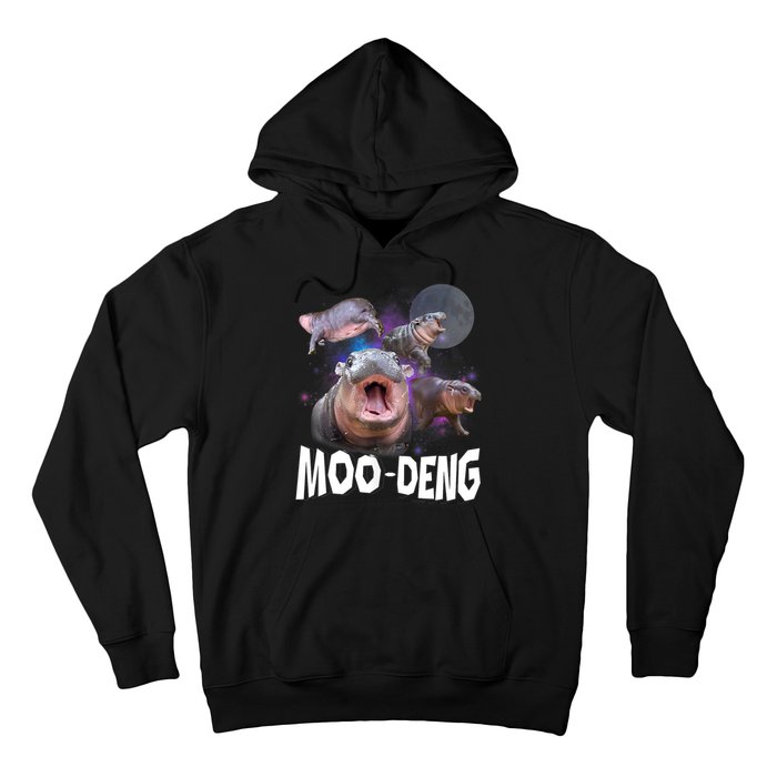 Moo Deng Space Hippo Hoodie