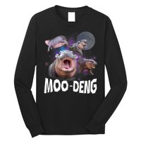 Moo Deng Space Hippo Long Sleeve Shirt