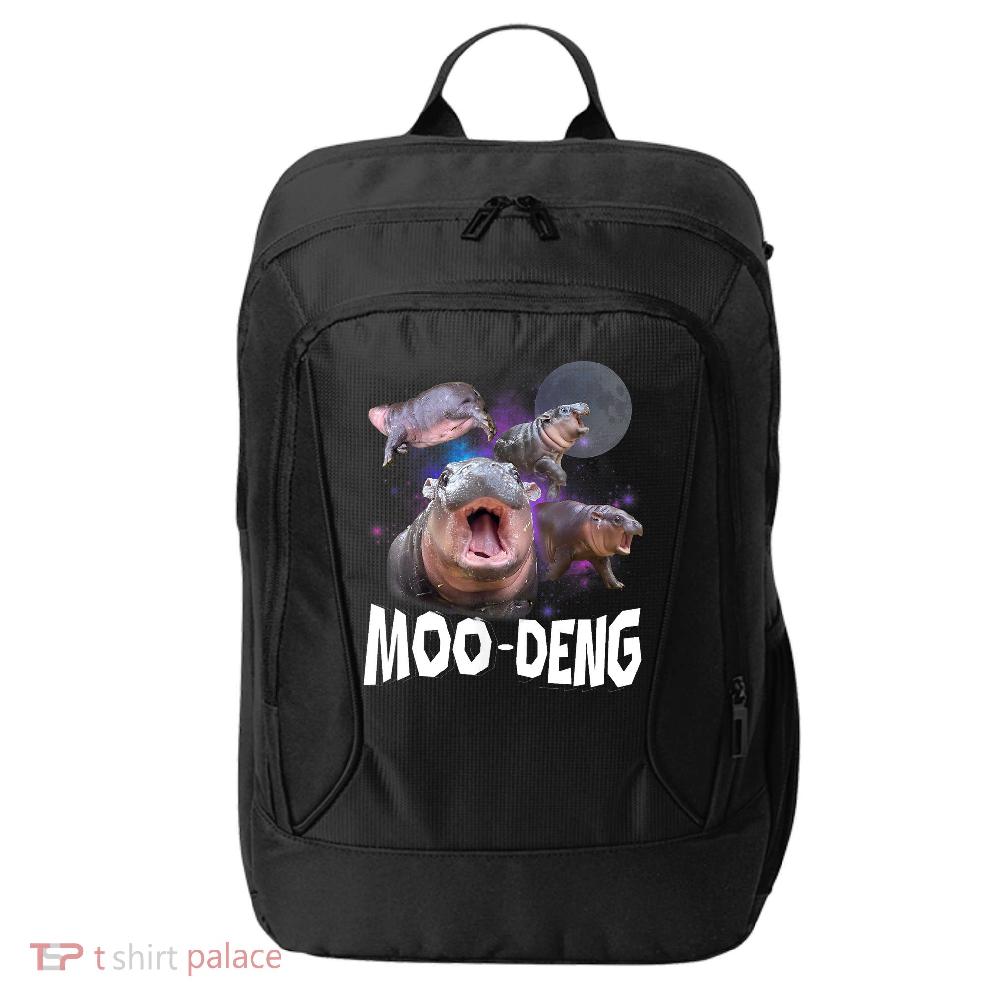 Moo Deng Space Hippo City Backpack