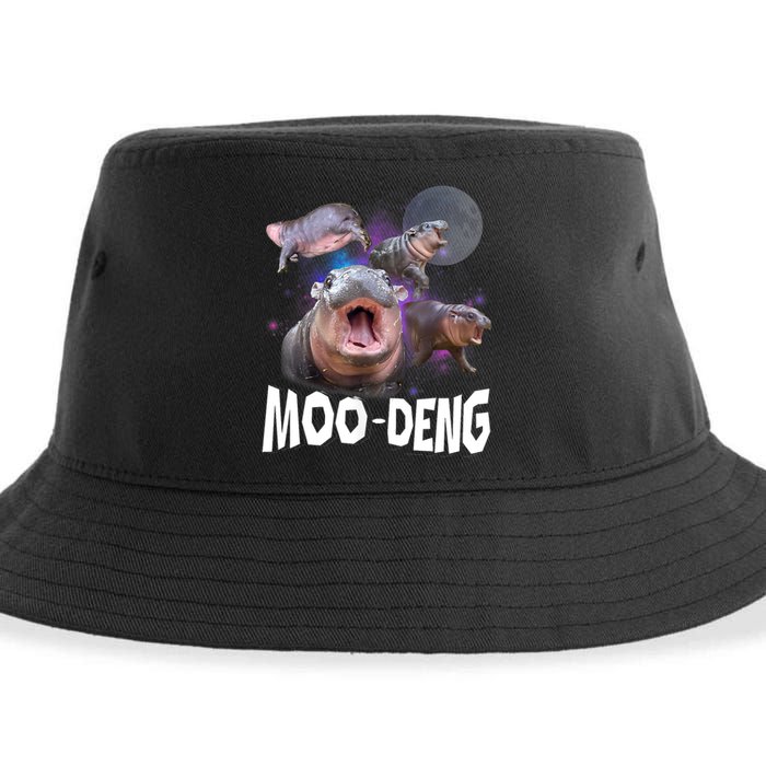 Moo Deng Space Hippo Sustainable Bucket Hat