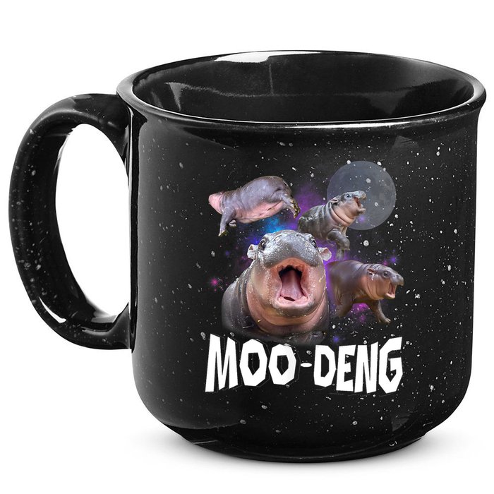 Moo Deng Space Hippo 15oz Campfire Ceramic Mug