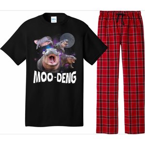 Moo Deng Space Hippo Pajama Set