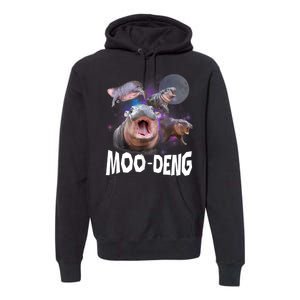 Moo Deng Space Hippo Premium Hoodie