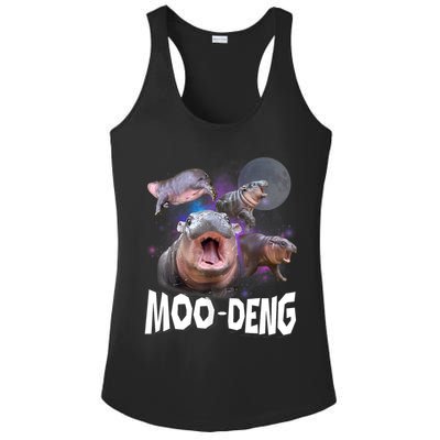Moo Deng Space Hippo Ladies PosiCharge Competitor Racerback Tank
