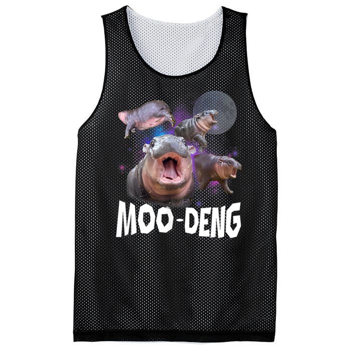 Moo Deng Space Hippo Mesh Reversible Basketball Jersey Tank