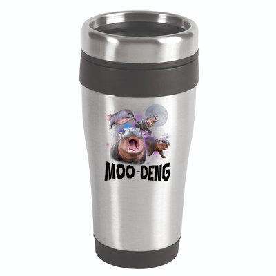 Moo Deng Space Hippo 16oz Travel Tumbler