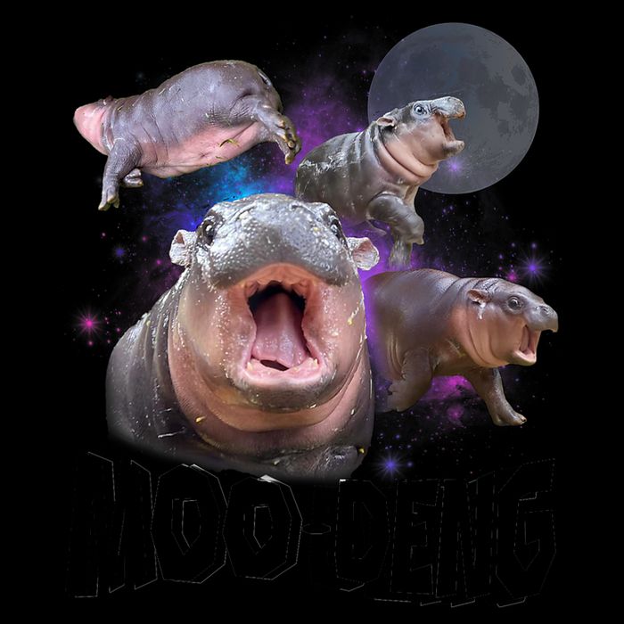 Moo Deng Space Hippo 16oz Travel Tumbler
