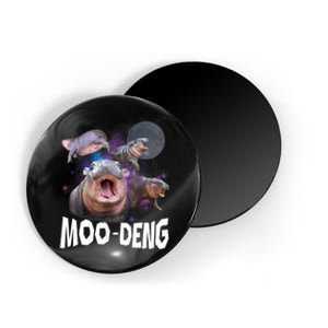 Moo Deng Space Hippo Magnet