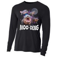 Moo Deng Space Hippo Cooling Performance Long Sleeve Crew