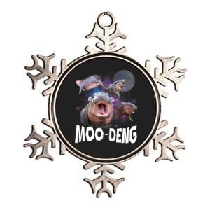 Moo Deng Space Hippo Metallic Star Ornament