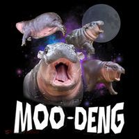 Moo Deng Space Hippo Poster