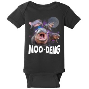 Moo Deng Space Hippo Baby Bodysuit