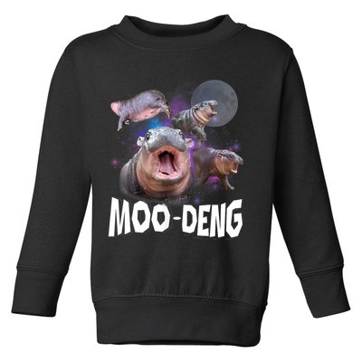 Moo Deng Space Hippo Toddler Sweatshirt