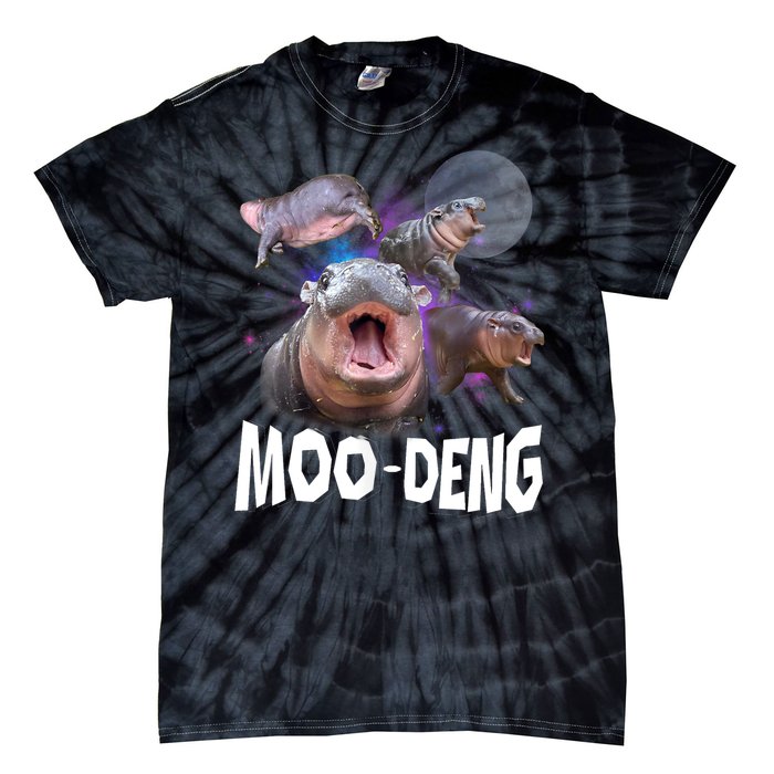 Moo Deng Space Hippo Tie-Dye T-Shirt