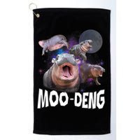 Moo Deng Space Hippo Golf Towel