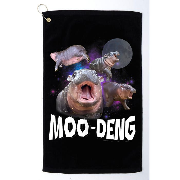 Moo Deng Space Hippo Golf Towel