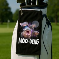 Moo Deng Space Hippo Golf Towel