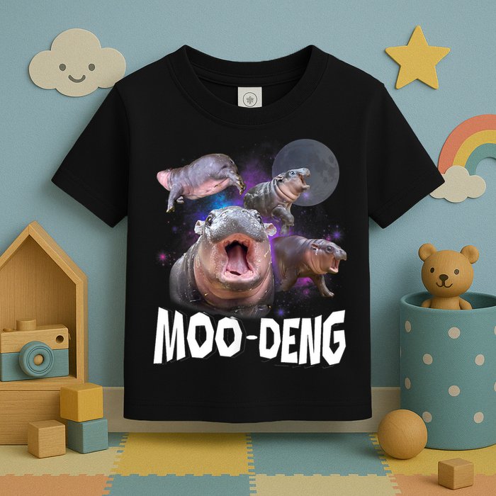 Moo Deng Space Hippo Toddler T-Shirt