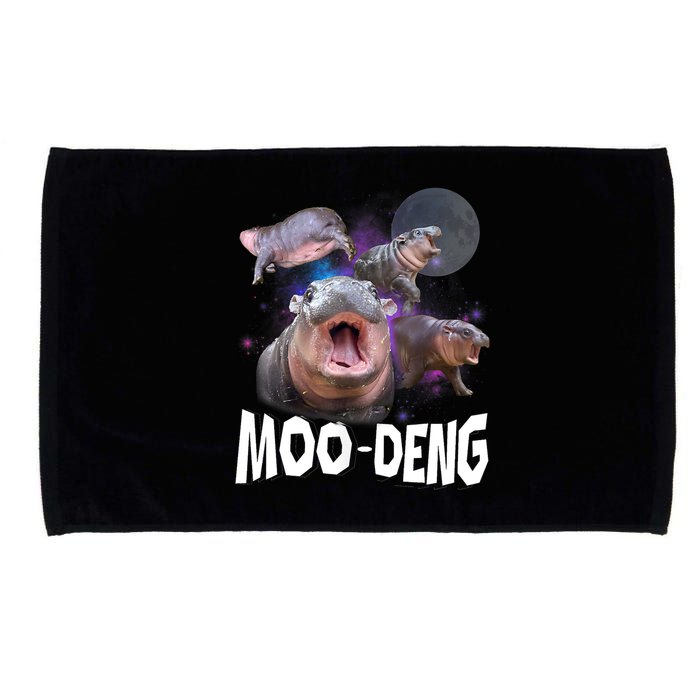 Moo Deng Space Hippo Microfiber Hand Towel