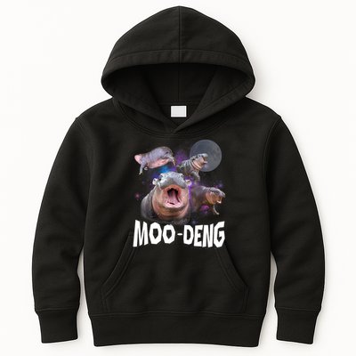 Moo Deng Space Hippo Kids Hoodie