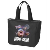 Moo Deng Space Hippo Zip Tote Bag
