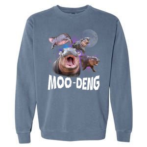 Moo Deng Space Hippo Garment-Dyed Sweatshirt