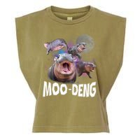 Moo Deng Space Hippo Garment-Dyed Women's Muscle Tee