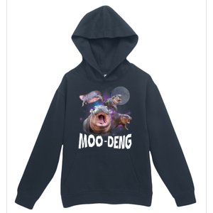 Moo Deng Space Hippo Urban Pullover Hoodie