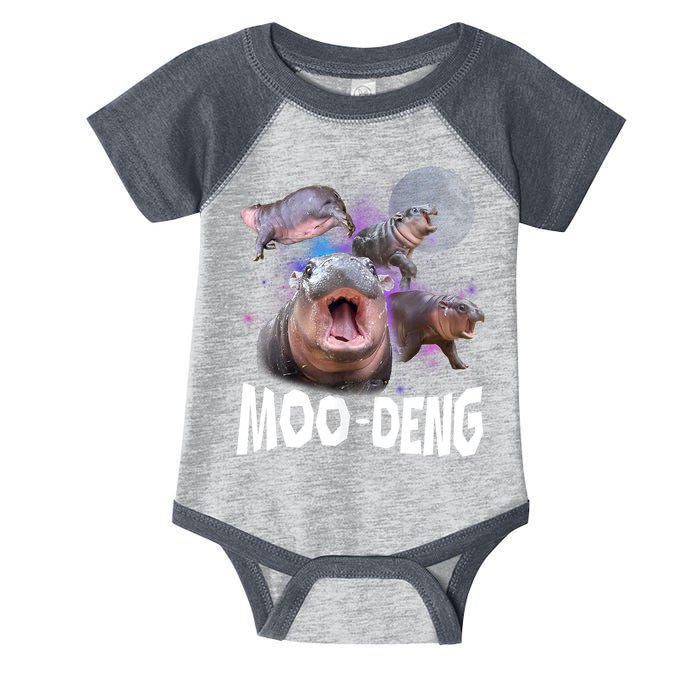 Moo Deng Space Hippo Infant Baby Jersey Bodysuit