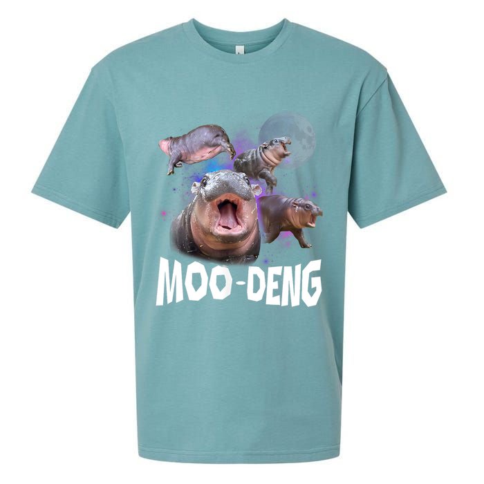 Moo Deng Space Hippo Sueded Cloud Jersey T-Shirt