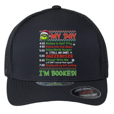 My Day Schedule I’M Booked Christmas Merry Christmas Flexfit Unipanel Trucker Cap