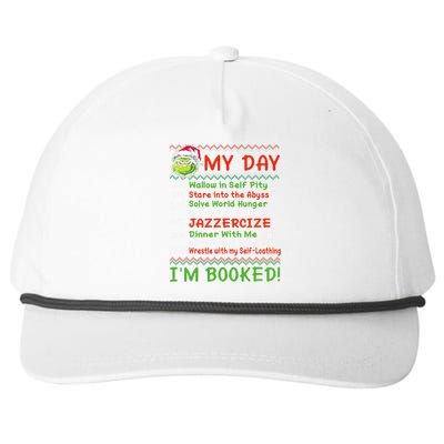 My Day Schedule I’M Booked Christmas Merry Christmas Snapback Five-Panel Rope Hat