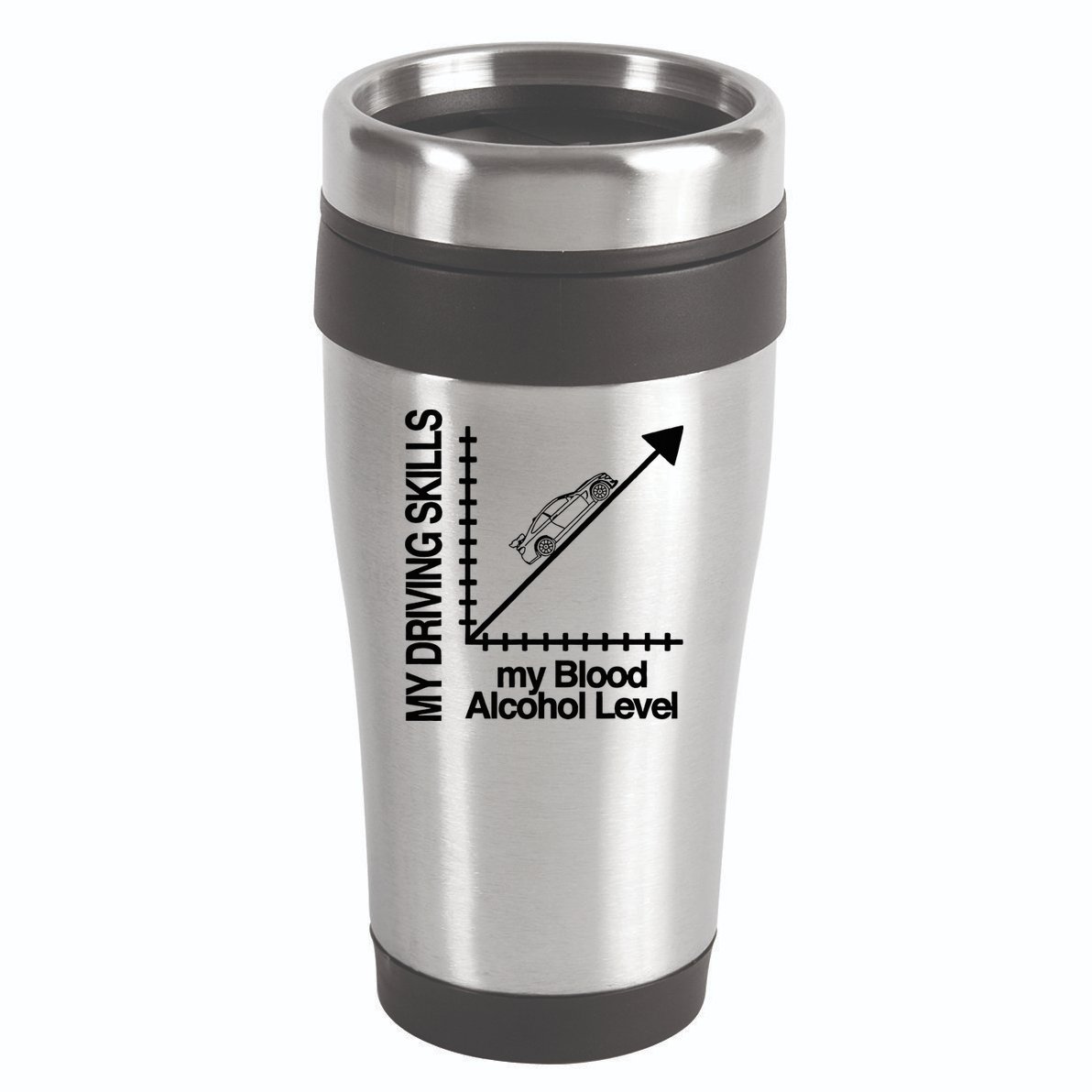 My Driving Skills My Blood Alcohol Level Funny Design 16oz Travel Tumbler