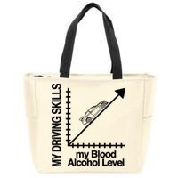 My Driving Skills My Blood Alcohol Level Funny Design Zip Tote Bag