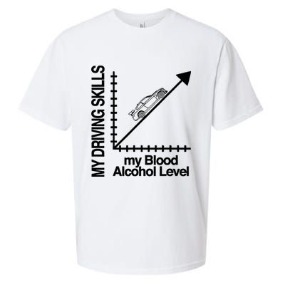 My Driving Skills My Blood Alcohol Level Funny Design Sueded Cloud Jersey T-Shirt