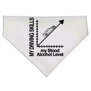 My Driving Skills My Blood Alcohol Level Funny Design USA-Made Doggie Bandana