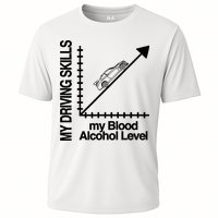 My Driving Skills My Blood Alcohol Level Funny Design Cooling Performance Crew T-Shirt