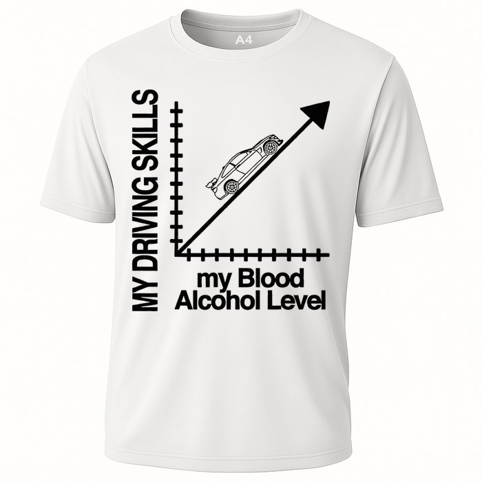 My Driving Skills My Blood Alcohol Level Funny Design Cooling Performance Crew T-Shirt