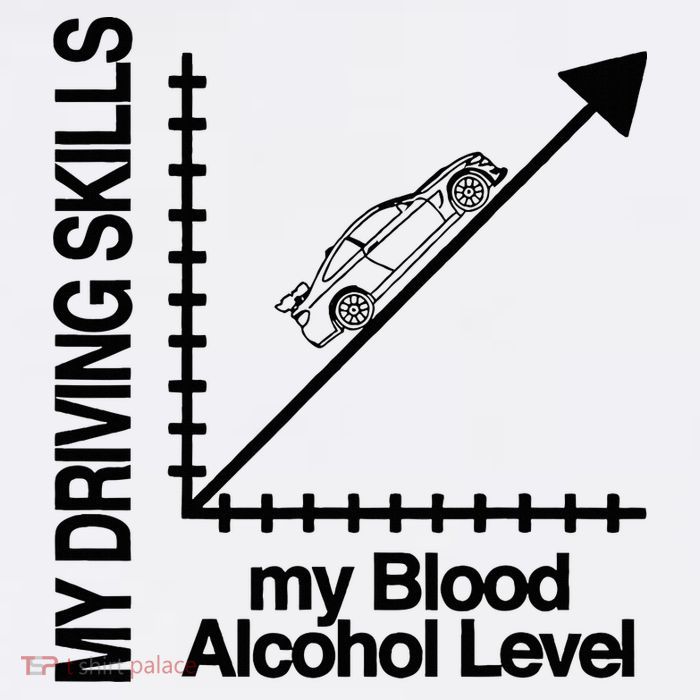 My Driving Skills My Blood Alcohol Level Funny Design Tall T-Shirt
