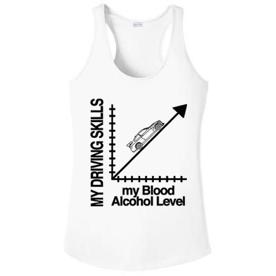 My Driving Skills My Blood Alcohol Level Funny Design Ladies PosiCharge Competitor Racerback Tank
